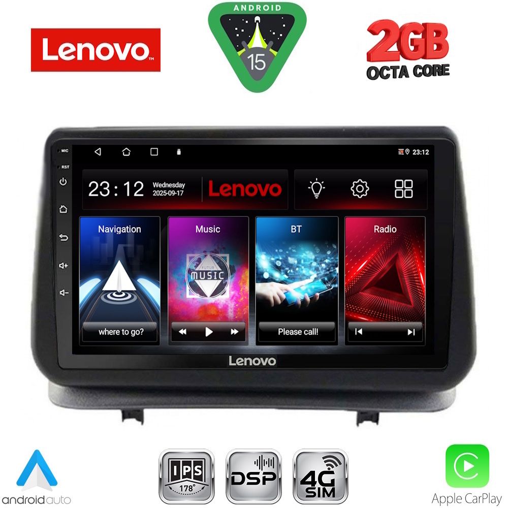 Βλησαρούλης Car Center - LENOVO LVF 5543_CPA (9inc) MULTIMEDIA TABLET for RENAULT CLIO mod. 2005-2011