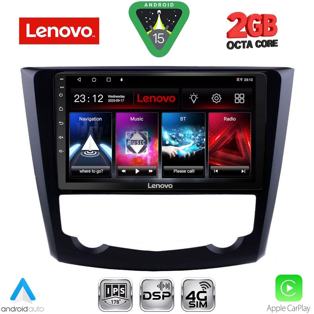 Βλησαρούλης Car Center - LENOVO LVF 5549_CPA (9inc) MULTIMEDIA TABLET for RENAULT KADJAR mod. 2015-2022