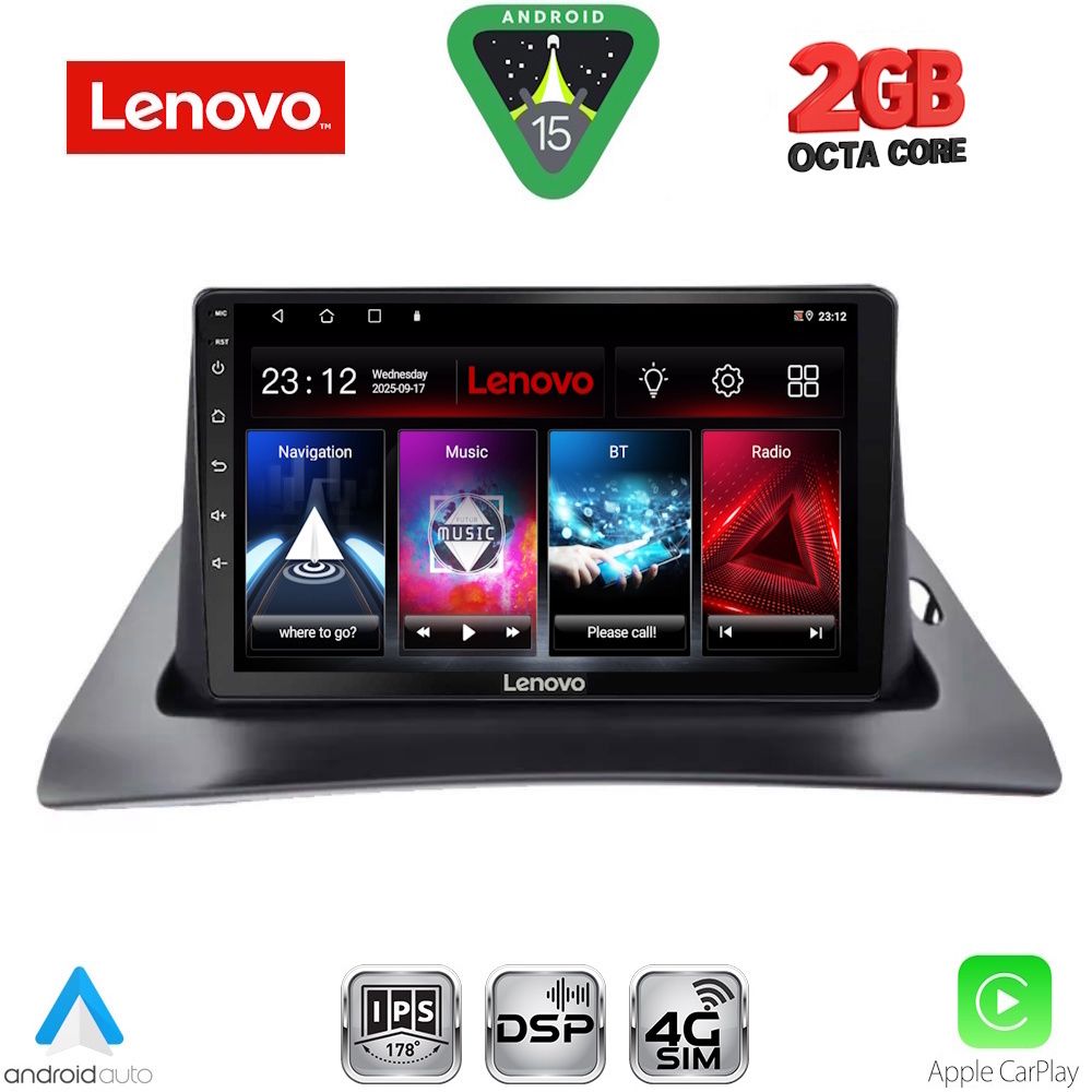 Βλησαρούλης Car Center - LENOVO LVF 5550_CPA (9inc) MULTIMEDIA TABLET for RENAULT KANGOO mod. 2010>
