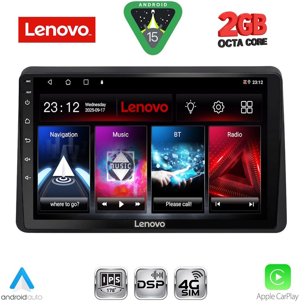 Βλησαρούλης Car Center - LENOVO LVF 5553_CPA (10inc) MULTIMEDIA TABLET for NISSAN NV400 – OPEL MOVANO – RENAULT MASTER mod. 2020-2026