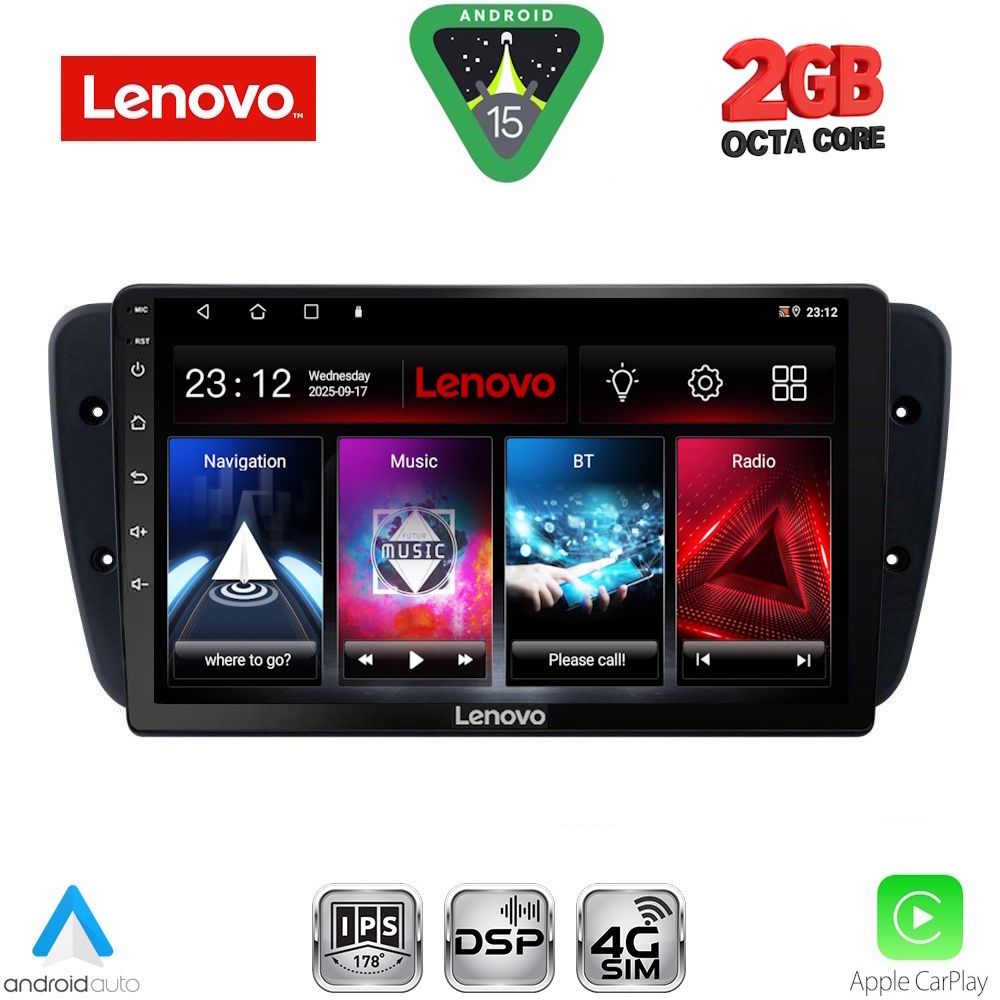 Βλησαρούλης Car Center - LENOVO LVF 5571_CPA (9inc) MULTIMEDIA TABLET for SEAT IBIZA mod. 2008-2015