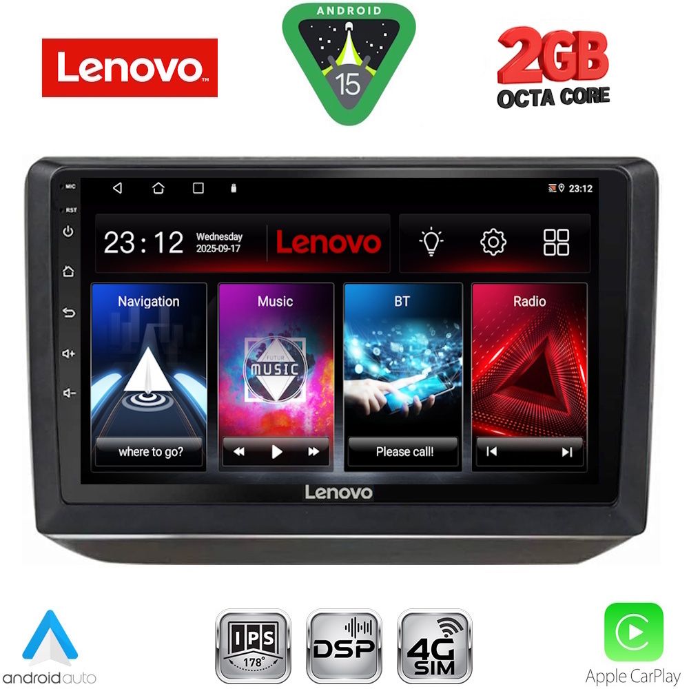 Βλησαρούλης Car Center - LENOVO LVF 5581_CPA (10inc) MULTIMEDIA TABLET for SKODA FABIA mod. 2008-2014