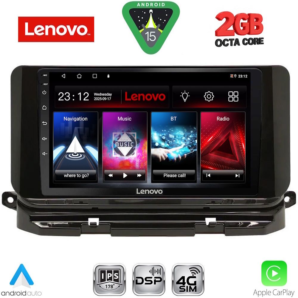 Βλησαρούλης Car Center - LENOVO LVF 5598_CPA (10inc) MULTIMEDIA TABLET for SKODA OCTAVIA 8 mod. 2021-2026