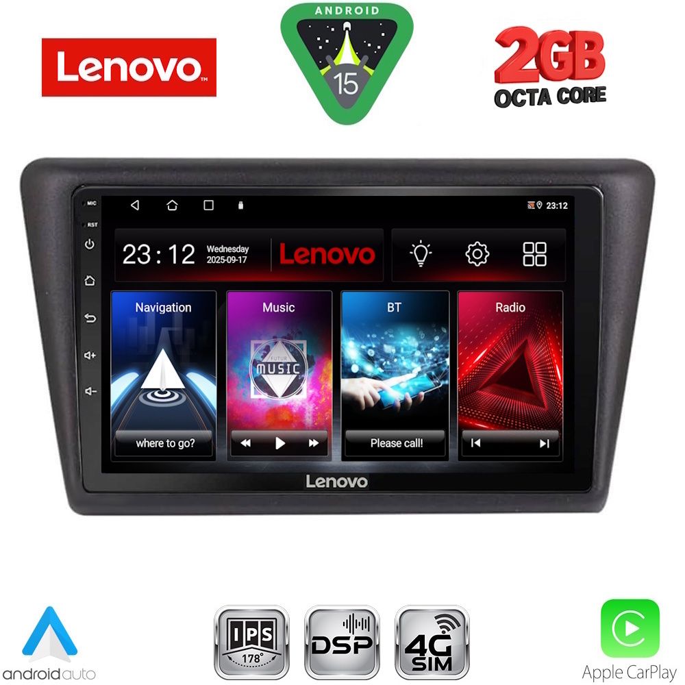 Βλησαρούλης Car Center - LENOVO LVF 5600_CPA (9inc) MULTIMEDIA TABLET for  SKODA RAPID SPACEBACK mod. 2014-2019
