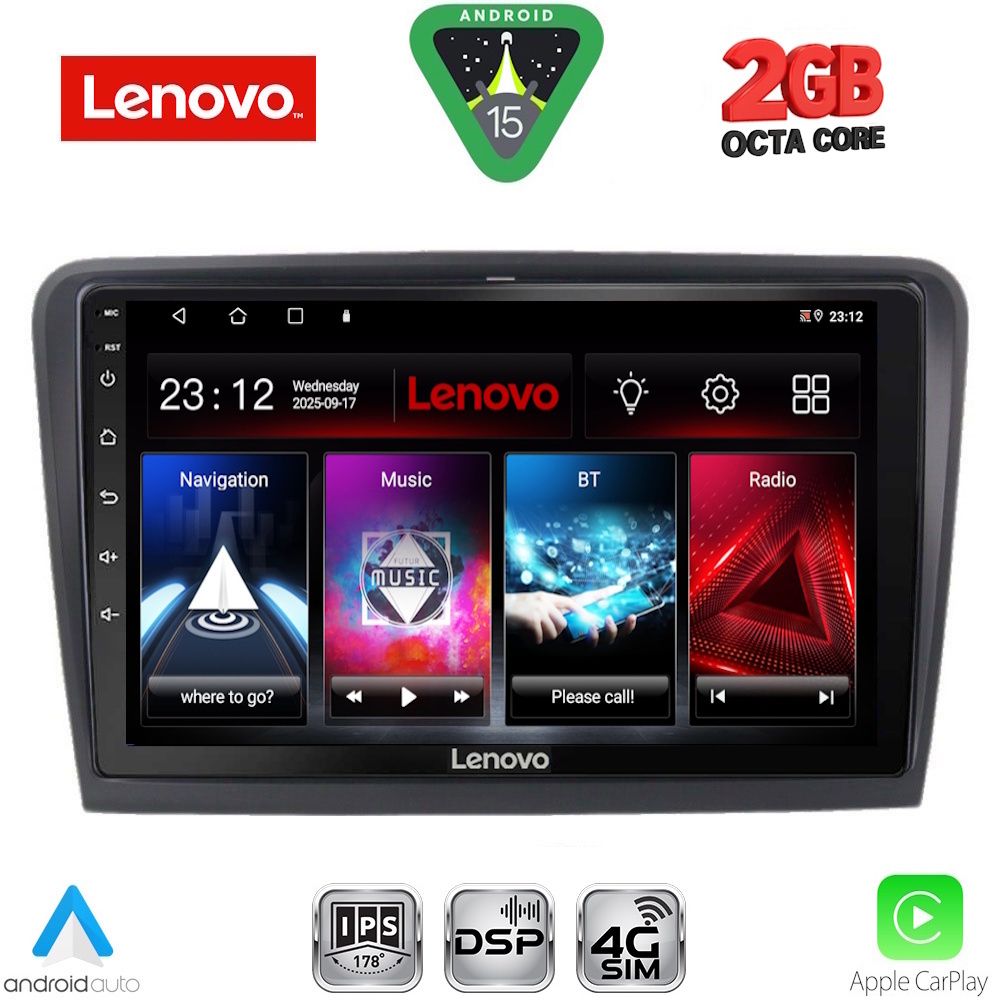 Βλησαρούλης Car Center - LENOVO LVF 5604B_CPA (10inc) MULTIMEDIA TABLET for SKODA SUPERB mod. 2008-2015