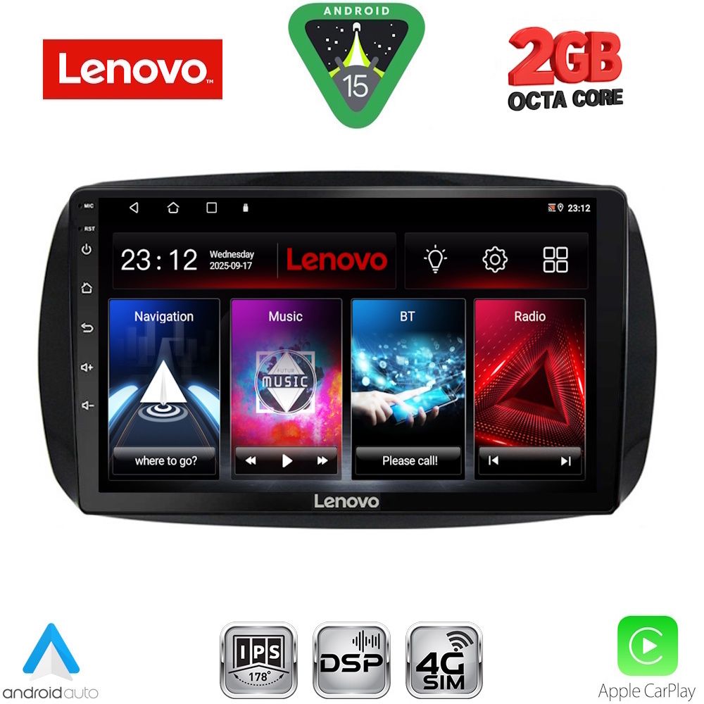 Βλησαρούλης Car Center - LENOVO LVF 5623_CPA (9inc) MULTIMEDIA TABLET for SMART (453) mod. 2016-2024