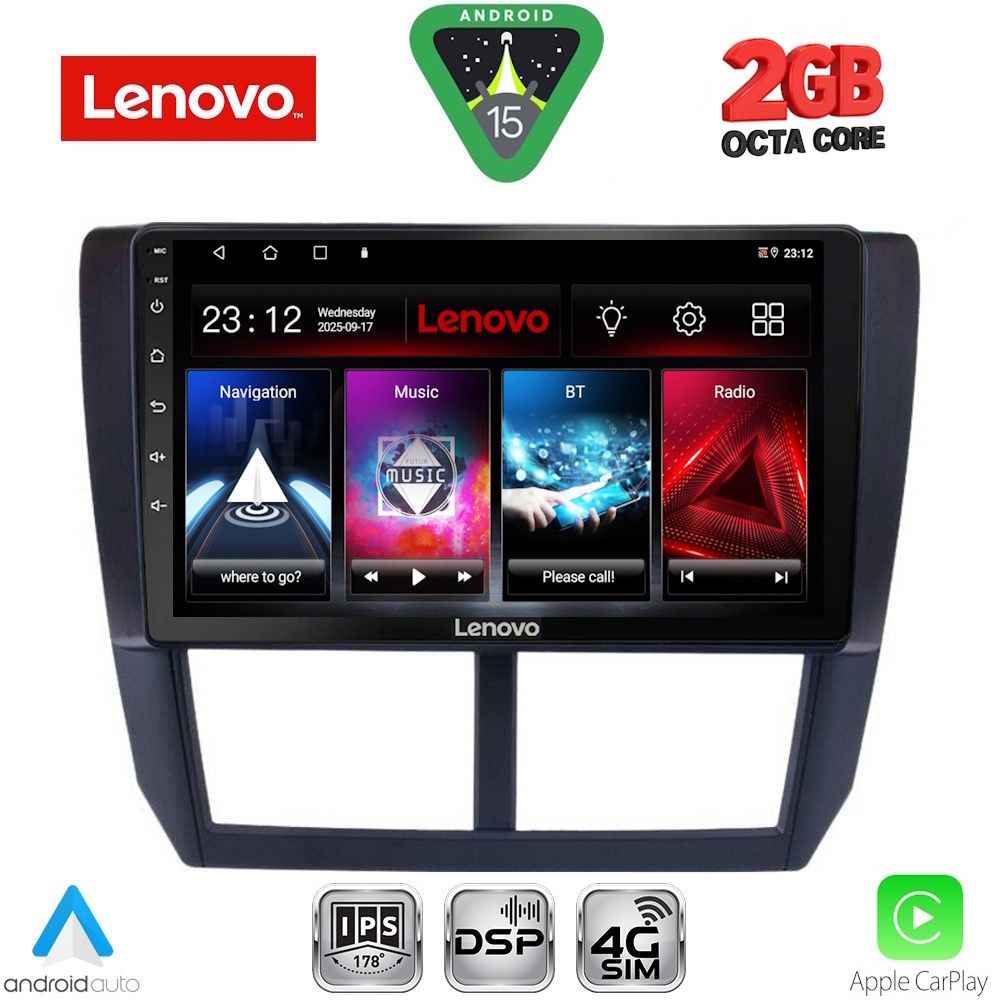 Βλησαρούλης Car Center - LENOVO LVF 5662_CPA (9inc) MULTIMEDIA TABLET for SUBARU FORESTER - IMPREZA - XV mod. 2008-2013