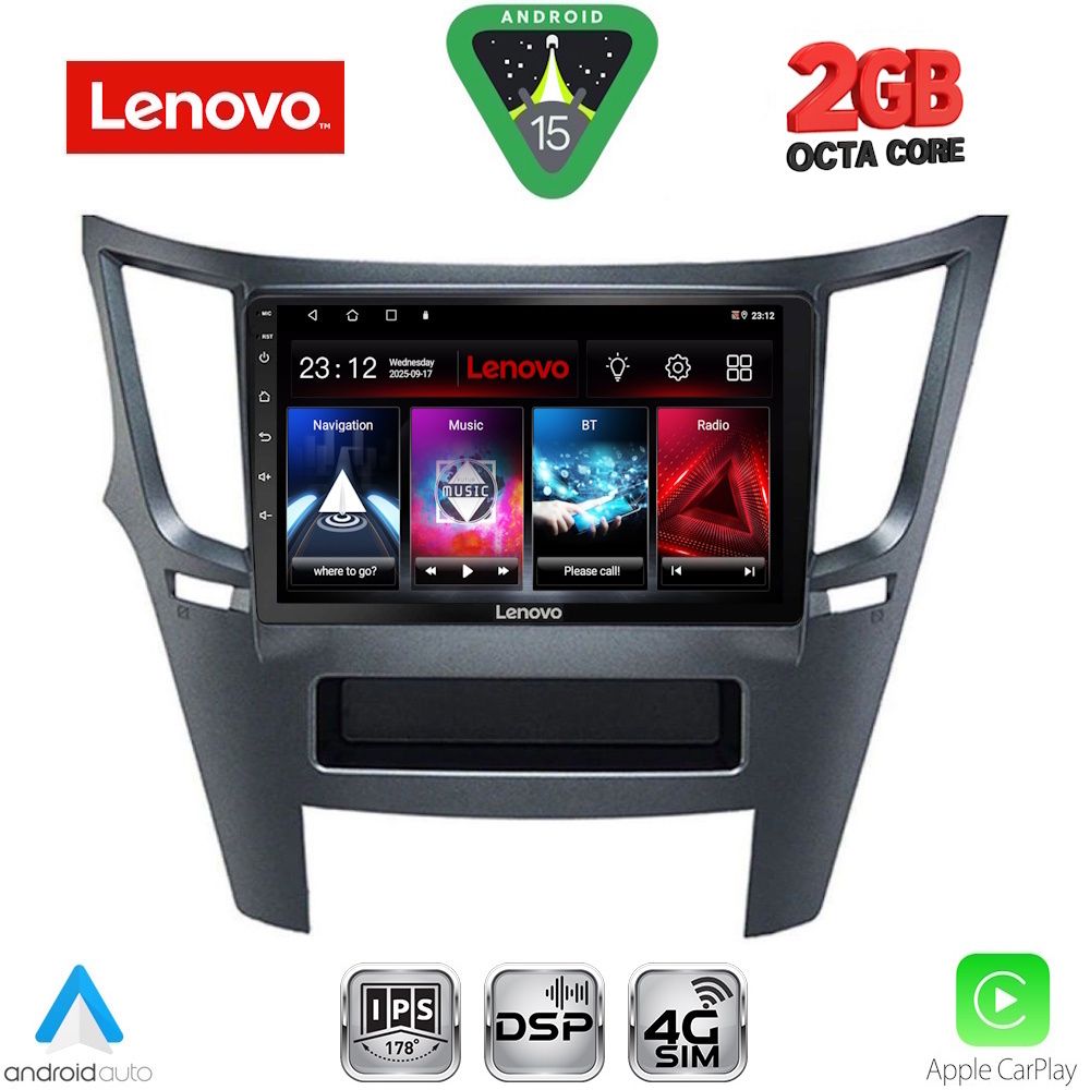 Βλησαρούλης Car Center - LENOVO LVF 5667_CPA (9inc) MULTIMEDIA TABLET for SUBARU LEGACY – OUTBACK mod. 2009-2014