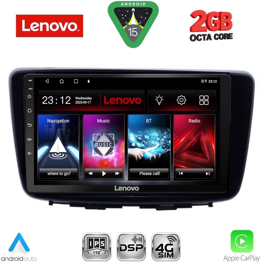 Βλησαρούλης Car Center - LENOVO LVF 5672_CPA (9inc) MULTIMEDIA TABLET for SUZUKI BALENO mod. 2016-2022