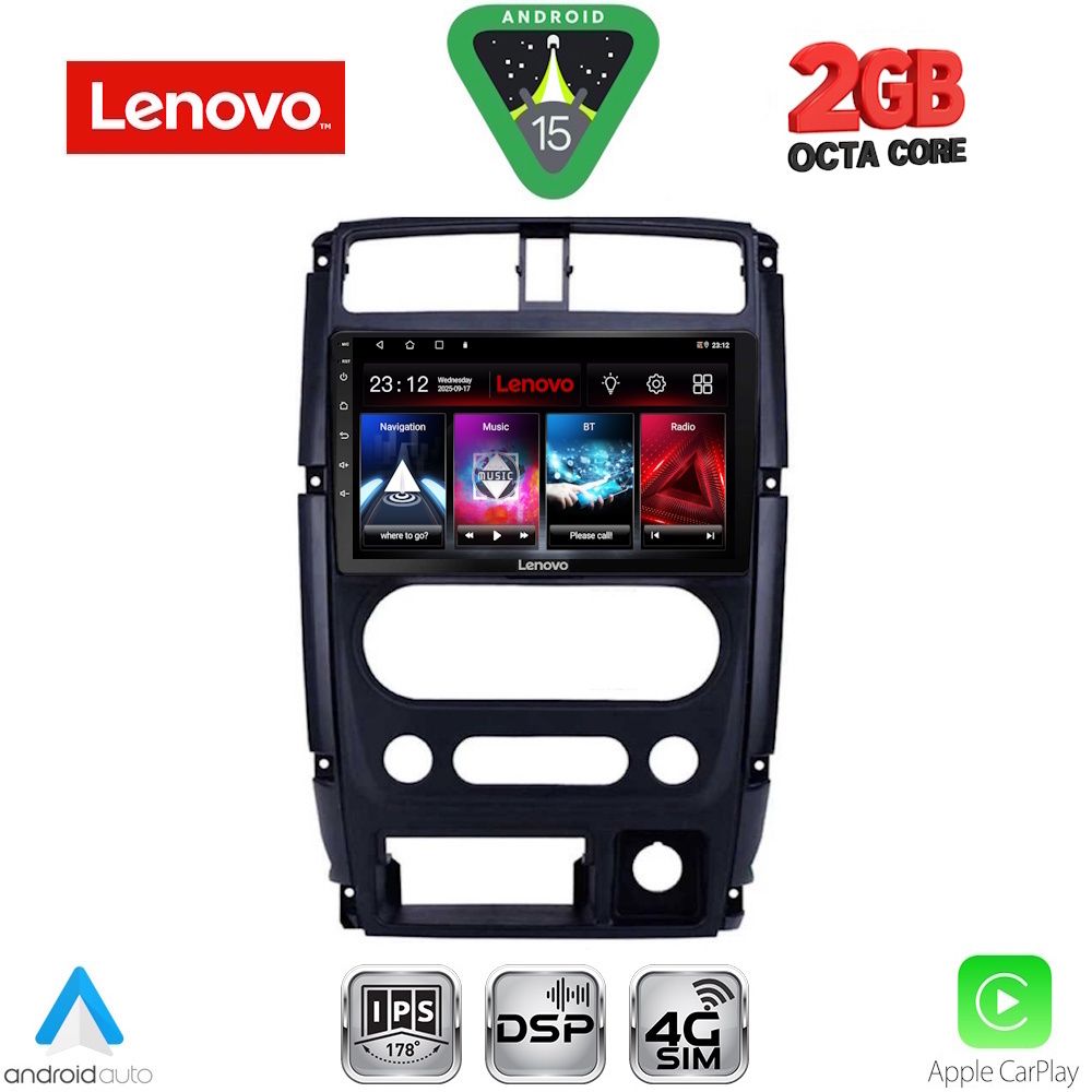 Βλησαρούλης Car Center - LENOVO LVF 5678_CPA (9inc) MULTIMEDIA TABLET for SUZUKI JIMNY mod. 2007-2017