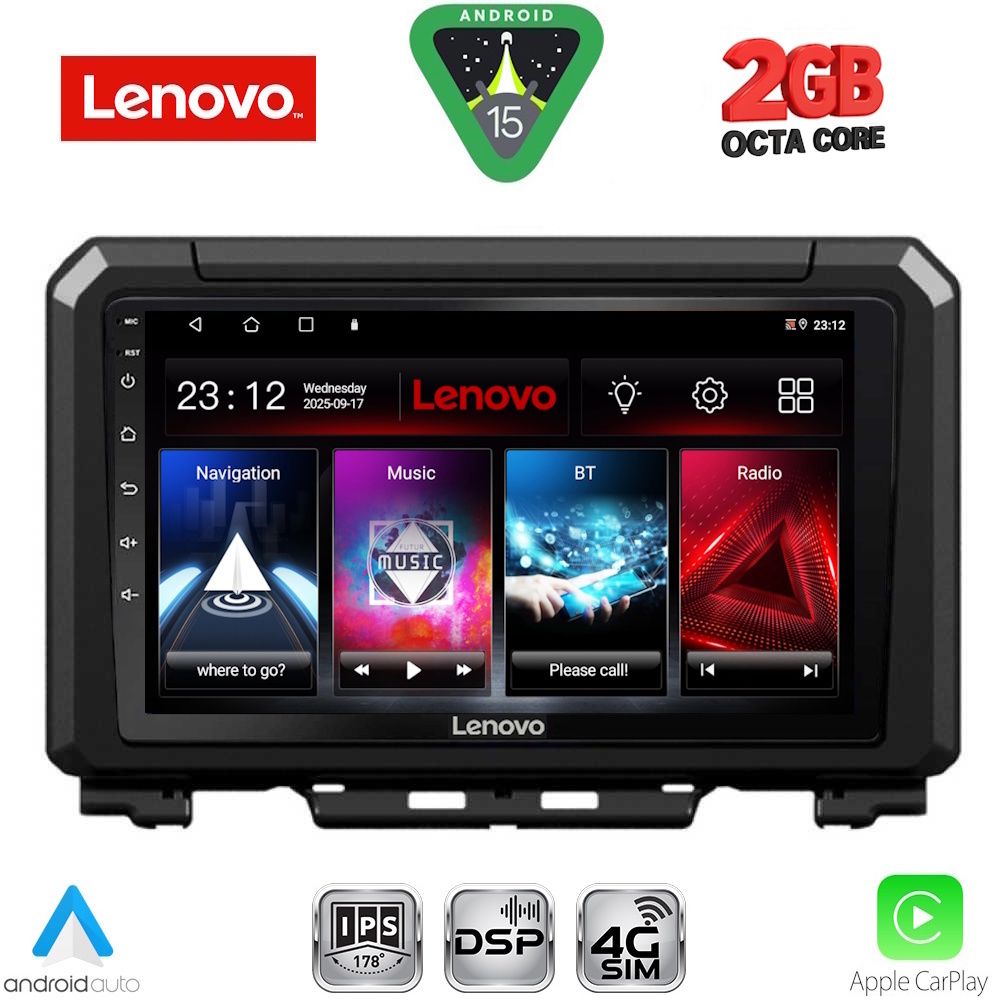 Βλησαρούλης Car Center - LENOVO LVF 5679_CPA (9inc) MULTIMEDIA TABLET for SUZUKI JIMNY mod. 2017-2026