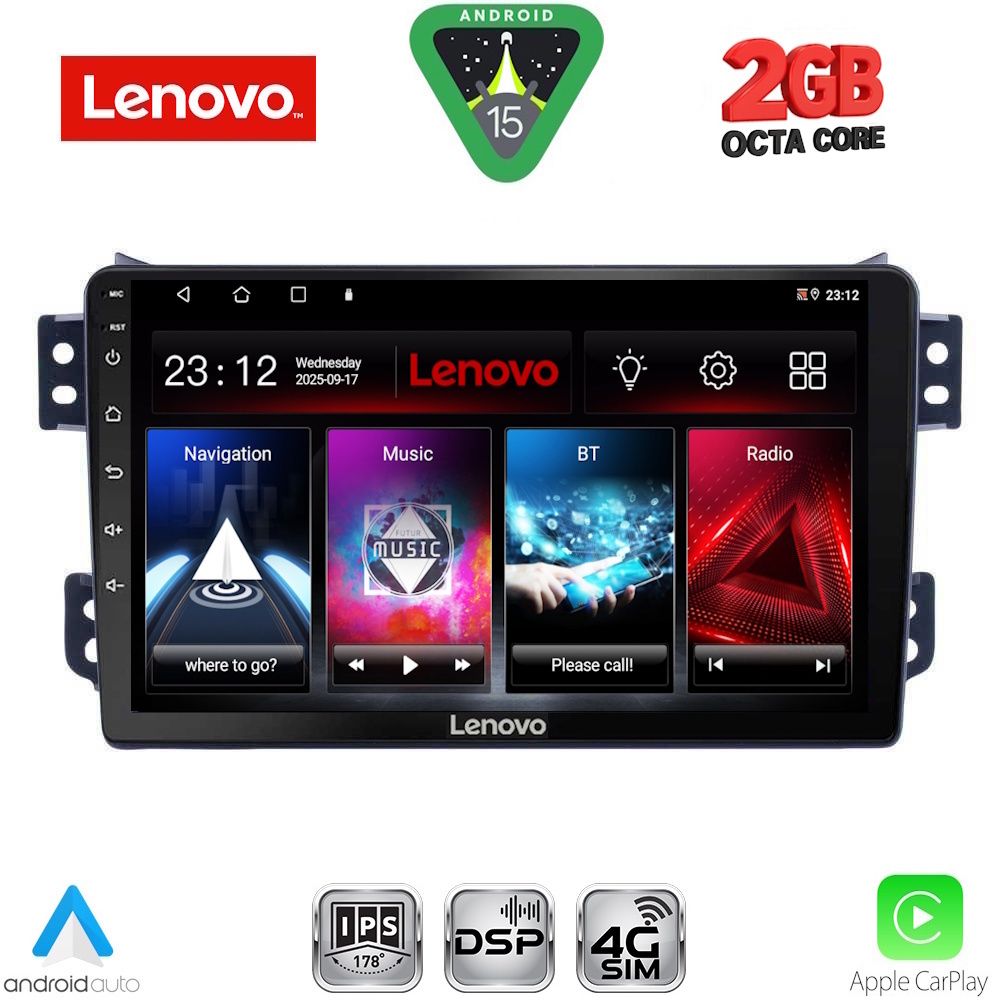 Βλησαρούλης Car Center - LENOVO LVF 5682_CPA (9inc) MULTIMEDIA TABLET for OPEL AGILA - SUZUKI SPLASH mod. 2008-2018