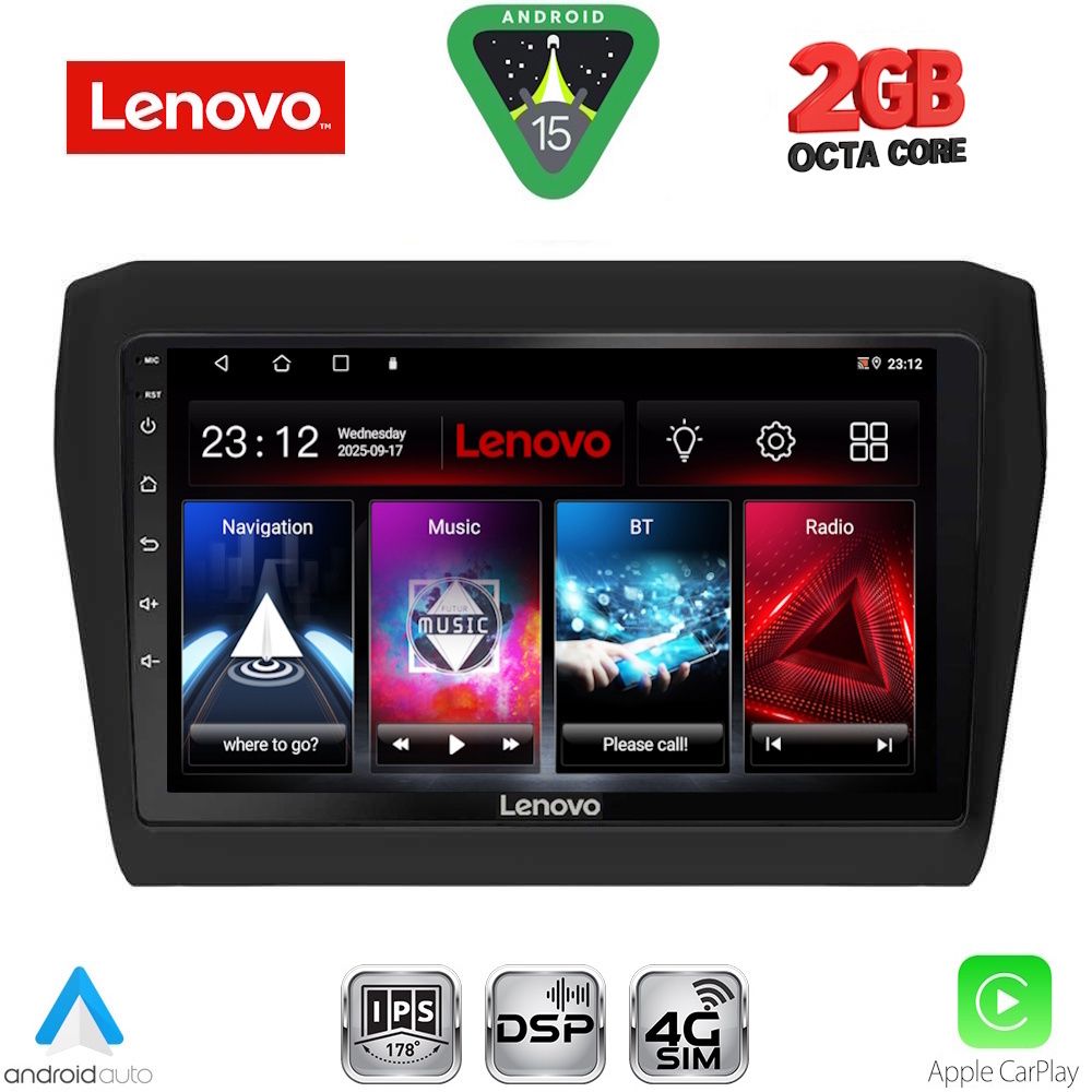 Βλησαρούλης Car Center - LENOVO LVF 5686_CPA (9inc) MULTIMEDIA TABLET for SUZUKI SWIFT mod. 2017-2026