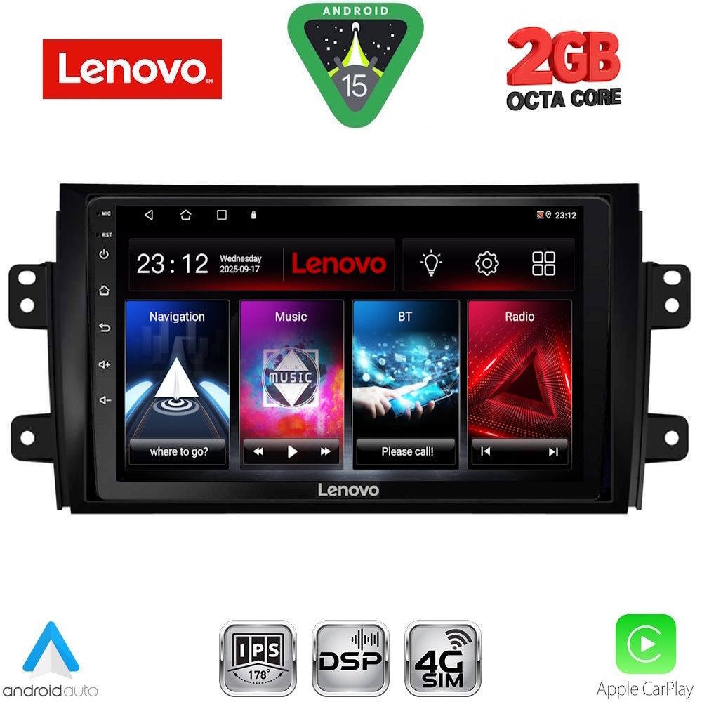 Βλησαρούλης Car Center - LENOVO LVF 5688_CPA (9inc) MULTIMEDIA TABLET for FIAT SEDICI – SUZUKI SX4 mod. 2005-2013