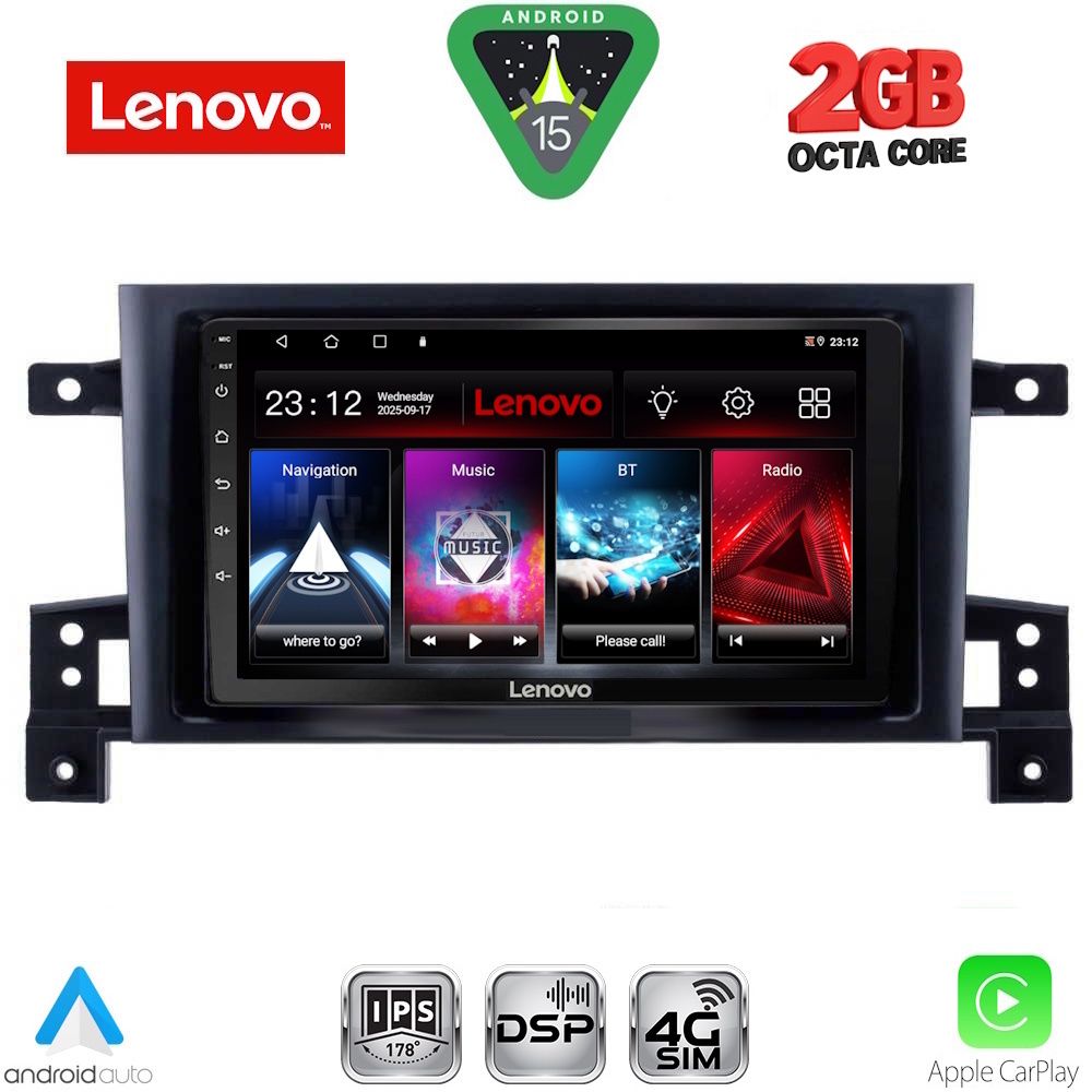 Βλησαρούλης Car Center - LENOVO LVF 5696_CPA (9inc) MULTIMEDIA TABLET for SUZUKI GRAND VITARA mod. 2005-2015