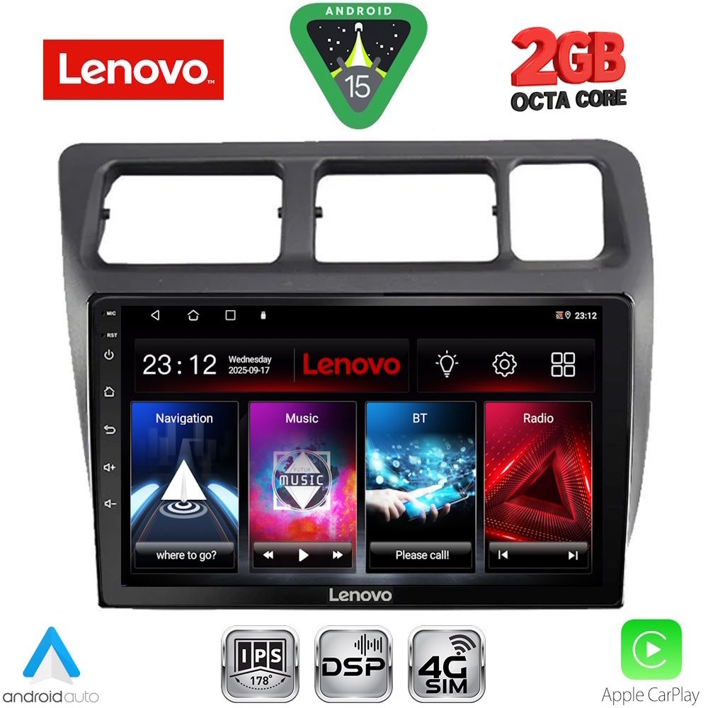 Βλησαρούλης Car Center - LENOVO LVF 5710_CPA (9inc) MULTIMEDIA TABLET for TOYOTA COROLLA mod. 1992-1997