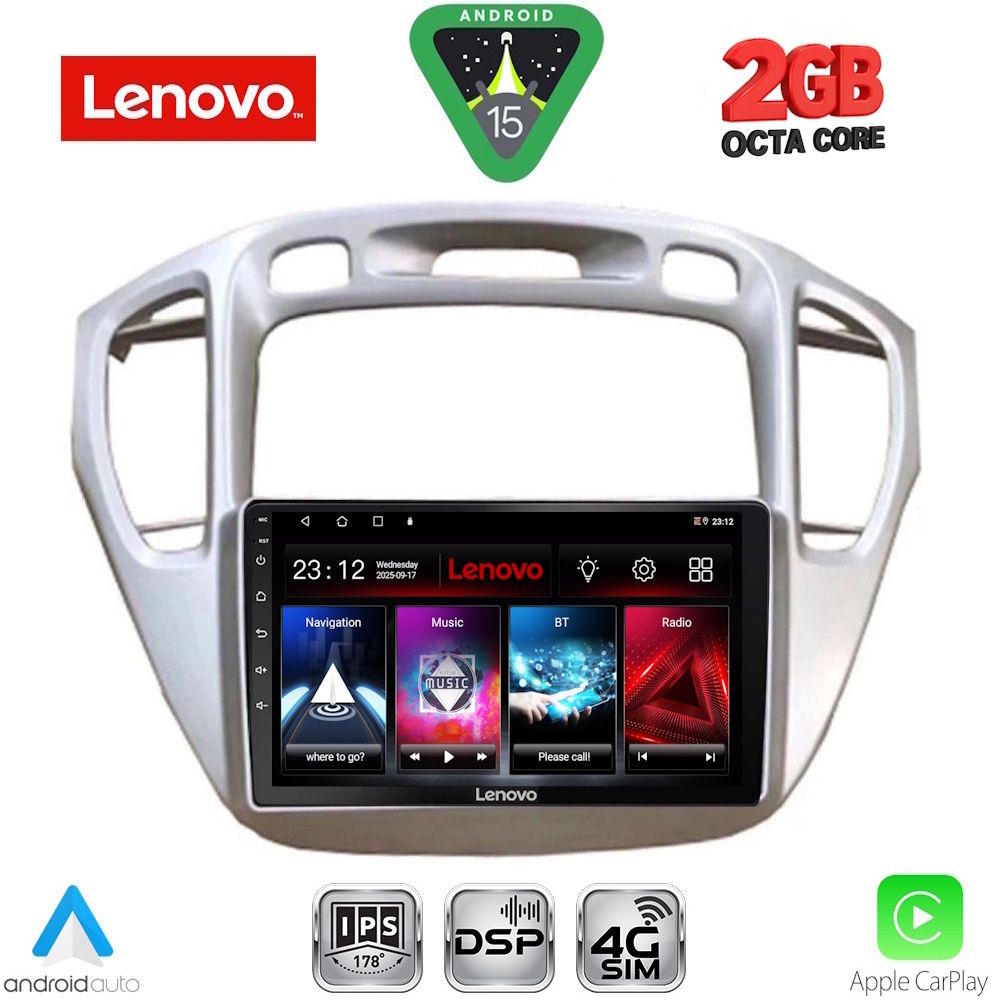 Βλησαρούλης Car Center - LENOVO LVF 5718_CPA (9inc) MULTIMEDIA TABLET for TOYOTA HIGHLANDER mod. 2002-2009