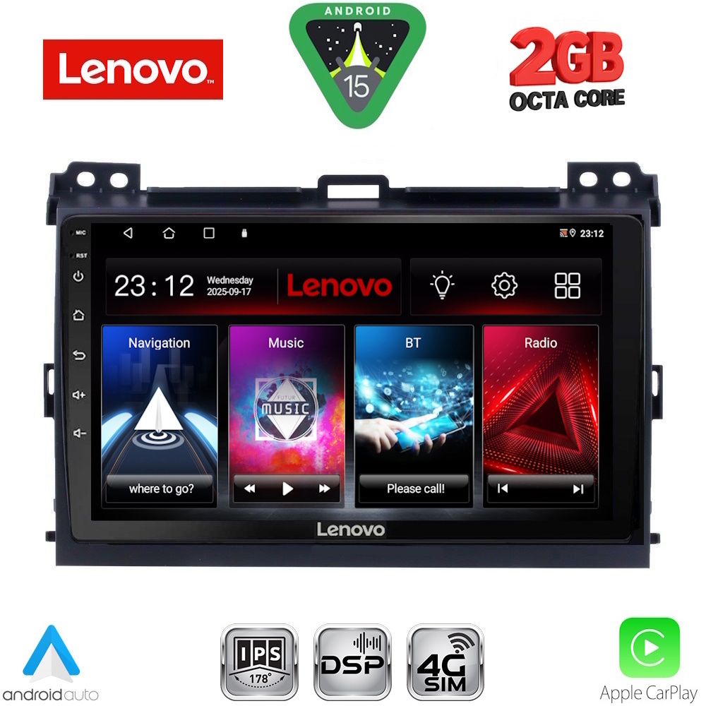 Βλησαρούλης Car Center - LENOVO LVF 5723_CPA (9inc) MULTIMEDIA TABLET for TOYOTA LANDCRUISER mod. 2002-2008