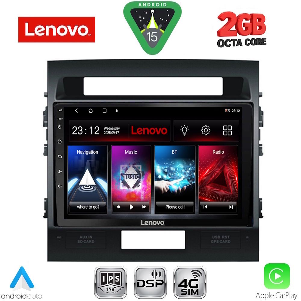 Βλησαρούλης Car Center - LENOVO LVF 5724_CPA (10inc) MULTIMEDIA TABLET for TOYOTA LAND CRUISER mod. 2008-2015