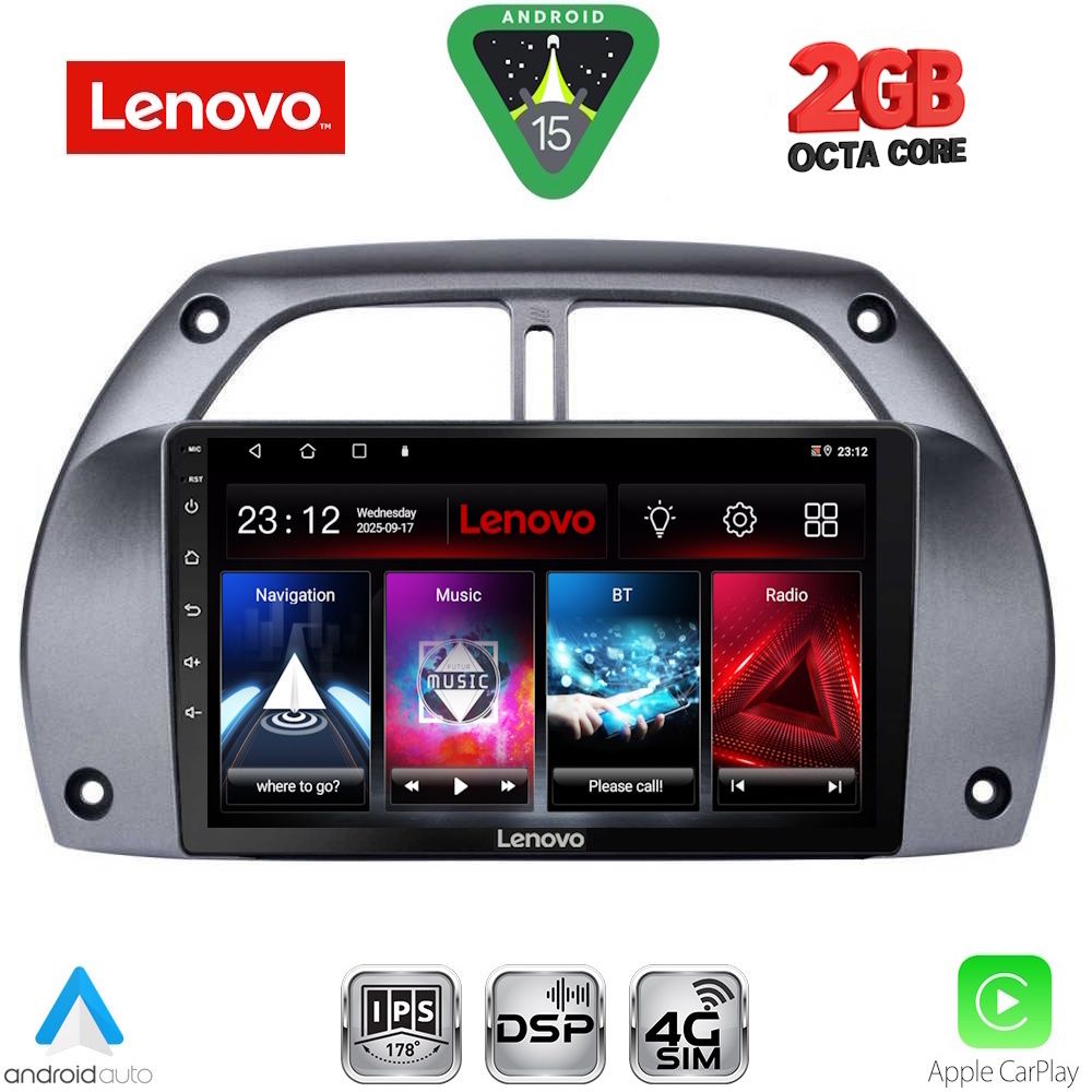 Βλησαρούλης Car Center - LENOVO LVF 5730_CPA A/C (9inc) MULTIMEDIA TABLET for TOYOTA RAV 4 mod. 2000-2006
