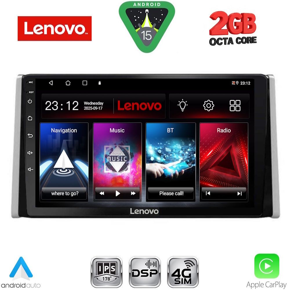 Βλησαρούλης Car Center - LENOVO LVF 5734_CPA (10inc) MULTIMEDIA TABLET for TOYOTA RAV 4 mod. 2019-2025