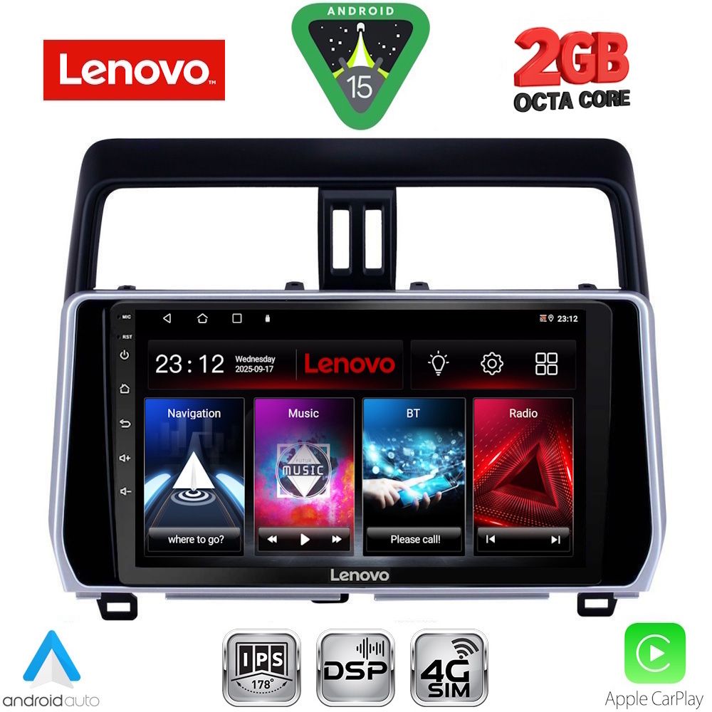 Βλησαρούλης Car Center - LENOVO LVF 5739_CPA (10inc) MULTIMEDIA TABLET for TOYOTA LAND CRUISER mod. 2019-2023