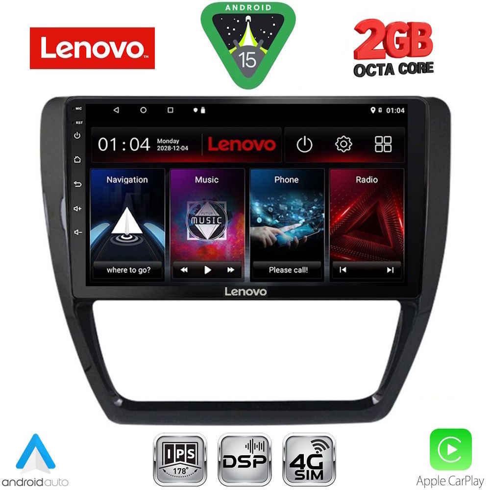 Βλησαρούλης Car Center - LENOVO LVF 5741_CPA (10inc) MULTIMEDIA TABLET for VW JETTA mod. 2010-2016