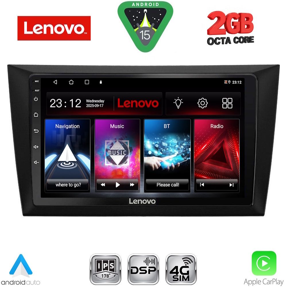 Βλησαρούλης Car Center - LENOVO LVF 5746_CPA (9inc) MULTIMEDIA TABLET for GOLF 6 mod. 2009-2012