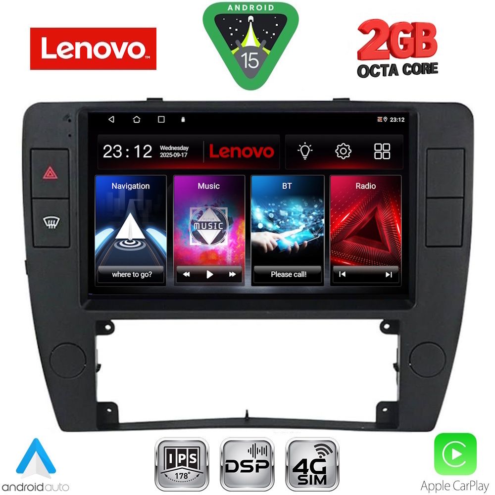 Βλησαρούλης Car Center - LENOVO LVF 5749_CPA  (9inc) MULTIMEDIA TABLET for VW PASSAT mod. 2000-2005