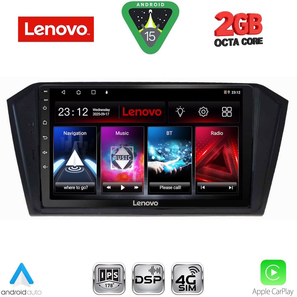 Βλησαρούλης Car Center - LENOVO LVF 5750_CPA (10inc) MULTIMEDIA TABLET for VW PASSAT mod. 2016-2022
