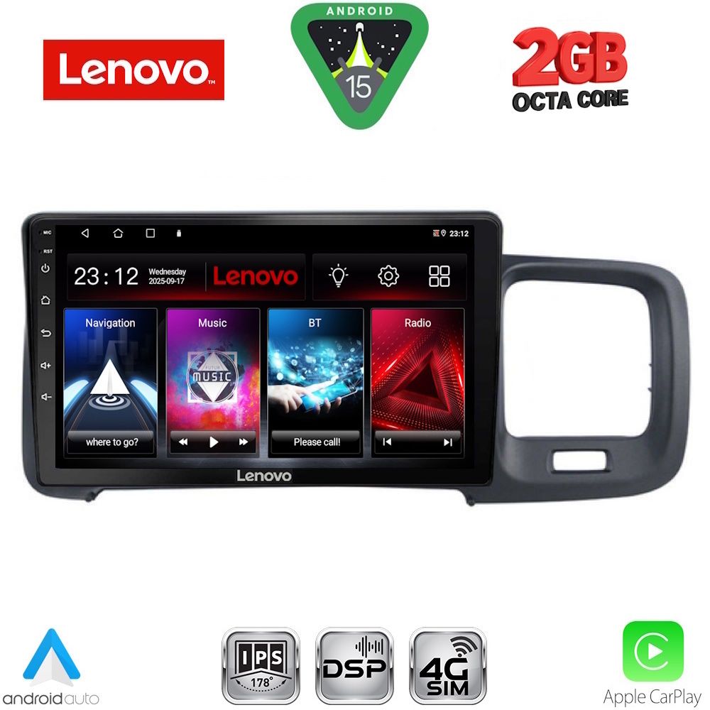 Βλησαρούλης Car Center - LENOVO LVF 5785_CPA (9inc) MULTIMEDIA TABLET for VOLVO S60 mod. 2010-2018