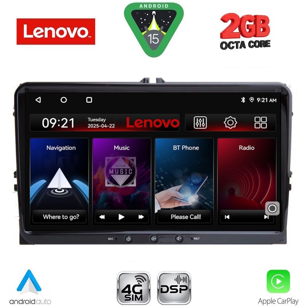 Βλησαρούλης Car Center - LENOVO LVF 489_CPA (9inc) MULTIMEDIA TABLET for SEAT - SKODA - VW mod. 2004-2014