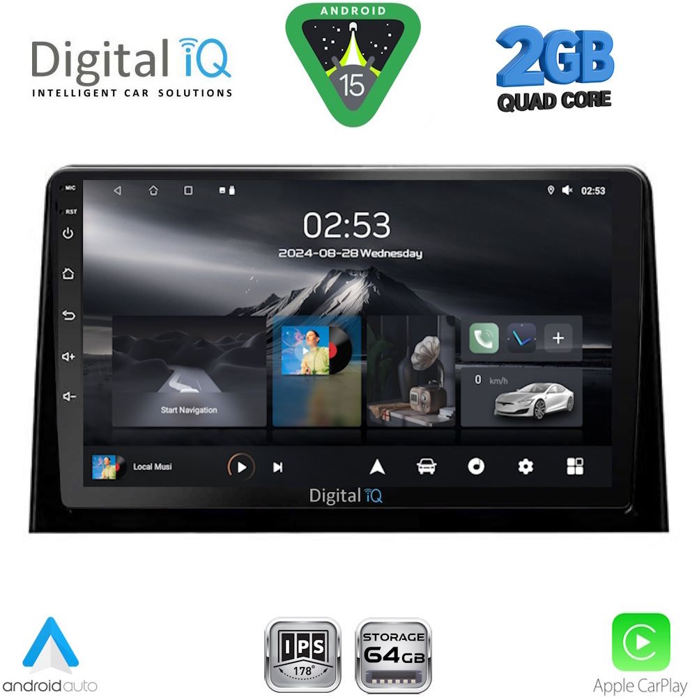Βλησαρούλης Car Center - DIGITAL IQ RSD 1082_CPA (10inc) MULTIMEDIA TABLET for CITROEN BERLINGO – OPEL COMBO – PEUGEOT PARTNER – TOYOTA PROACE mod. 2018-2026 - FIAT DOBLO mod. 2022-2026