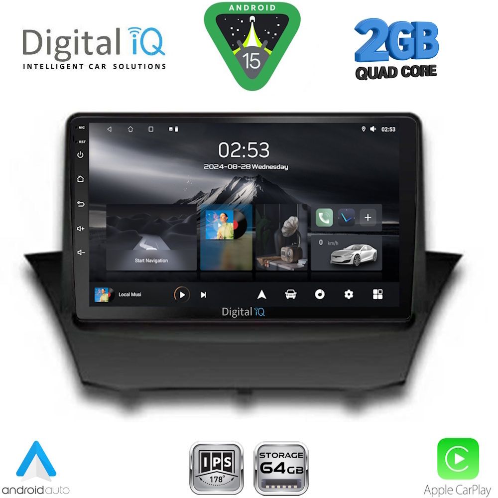Βλησαρούλης Car Center - DIGITAL IQ RSD 1154A_CPA (9inc) MULTIMEDIA TABLET for FORD FIESTA mod. 2008-2017