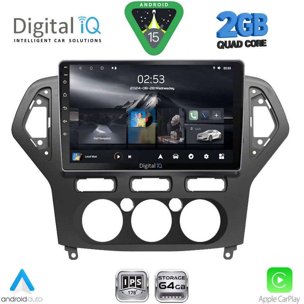 Βλησαρούλης Car Center - DIGITAL IQ RSD 1162_CPA A/C (10inc) MULTIMEDIA TABLET for FORD MONDEO mod. 2007-2011