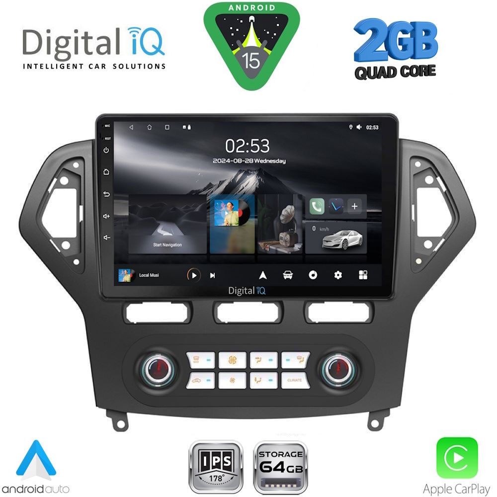 Βλησαρούλης Car Center - DIGITAL IQ RSD 1162_CPA CLIMA (10inc) MULTIMEDIA TABLET for FORD MONDEO mod. 2007-2011