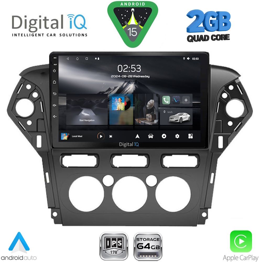 Βλησαρούλης Car Center - DIGITAL IQ RSD 1163_CPA A/C (10inc)  MULTIMEDIA TABLET for FORD MONDEO mod. 2011-2013