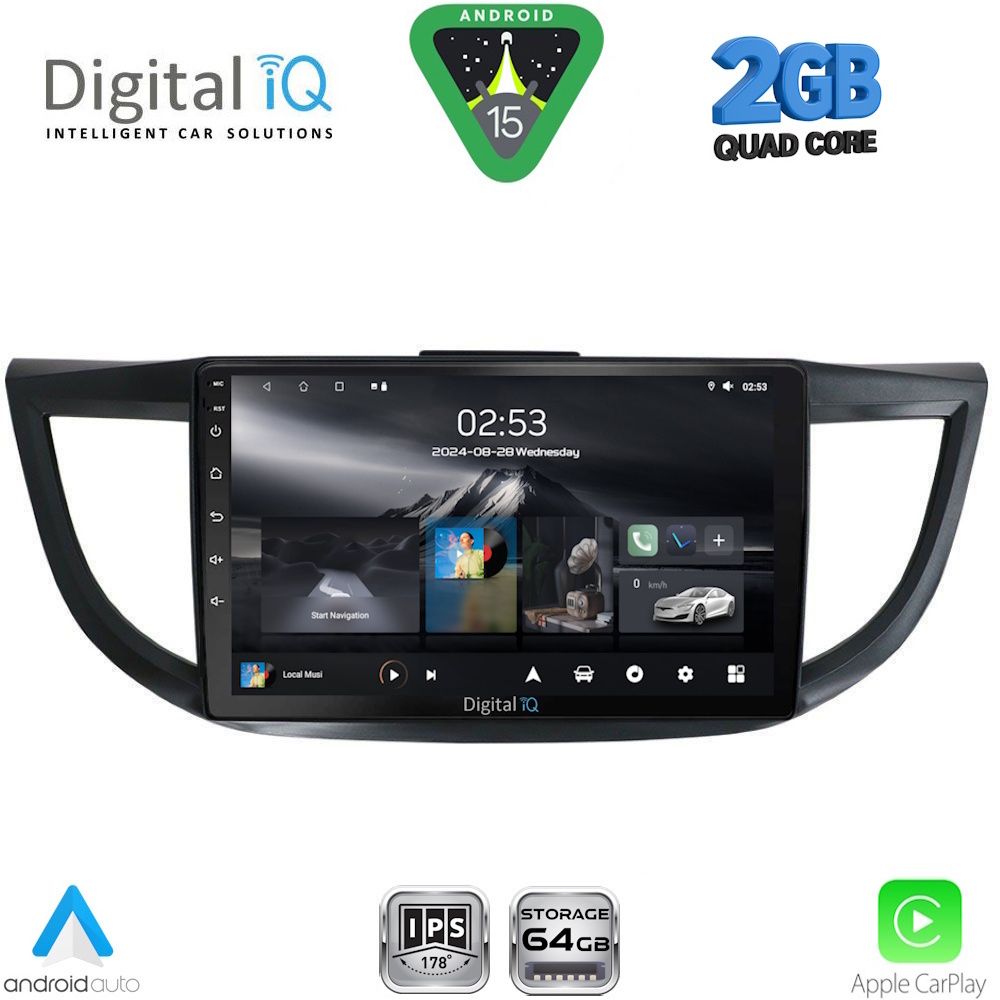 Βλησαρούλης Car Center - DIGITAL IQ RSD 1198_CPA (10inc) MULTIMEDIA TABLET for HONDA CRV mod. 2013-2017