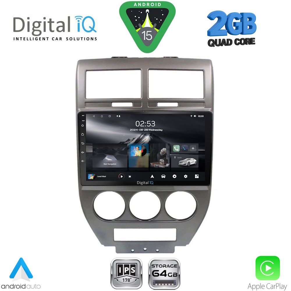 Βλησαρούλης Car Center - DIGITAL IQ RSD 1276_CPA (10inc) MULTIMEDIA TABLET for JEEP COMPASS-PATRIOT mod. 2007-2016