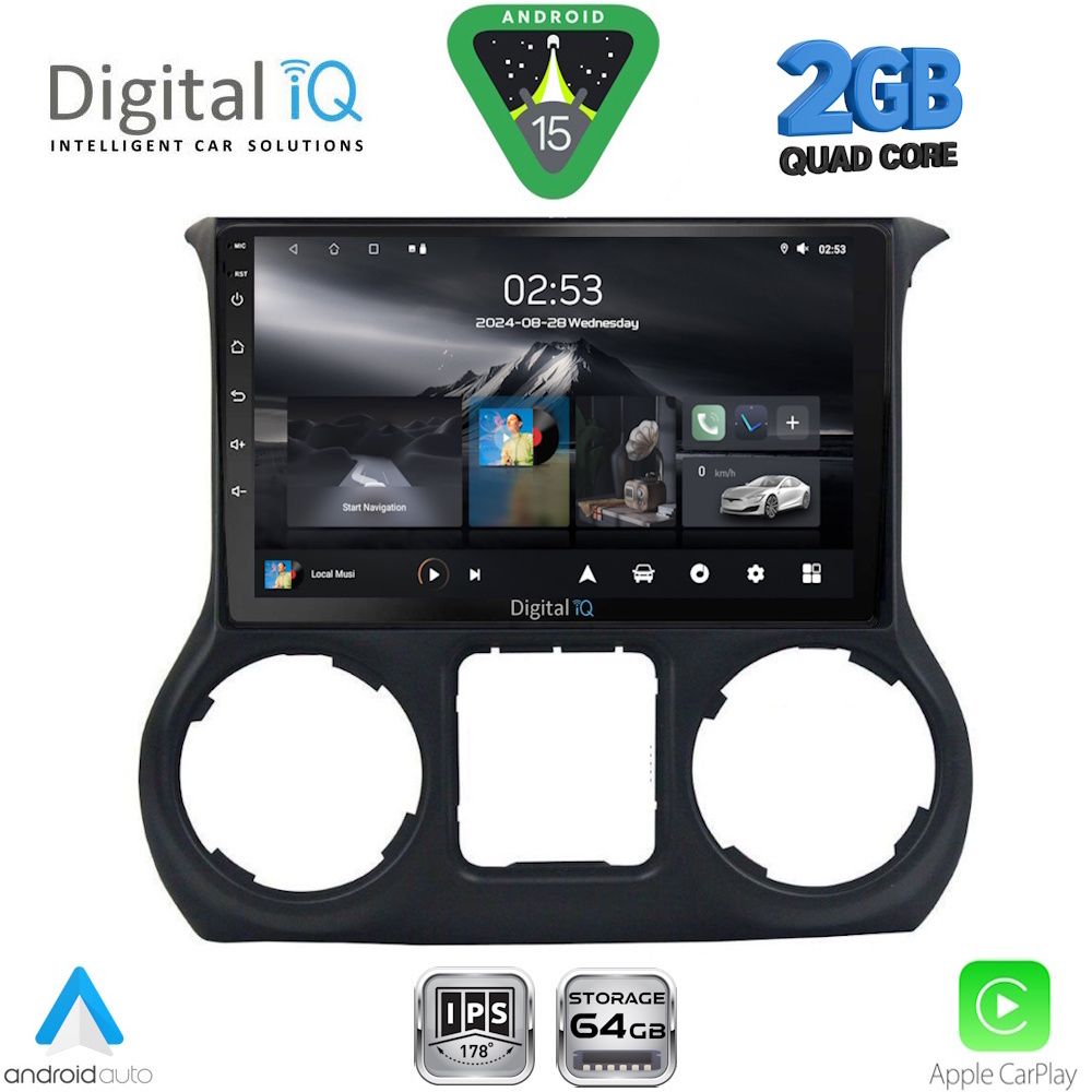 Βλησαρούλης Car Center - DIGITAL IQ RSD 1296_CPA (10inc) MULTIMEDIA TABLET for JEEP WRANGLER  mod. 2014-2017