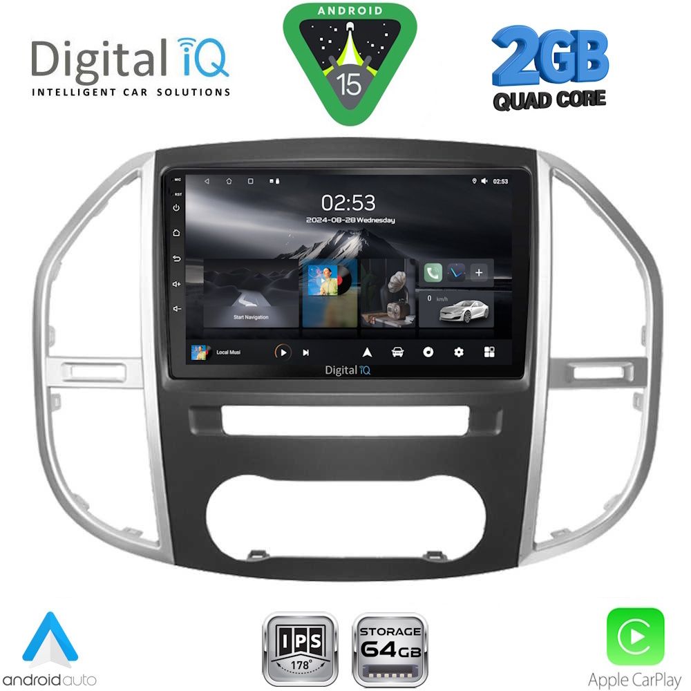 Βλησαρούλης Car Center - DIGITAL IQ RSD 1429_CPA (10inc) MULTIMEDIA TABLET for MERCEDES VITO – VIANO  (W447) mod. 2015-2024