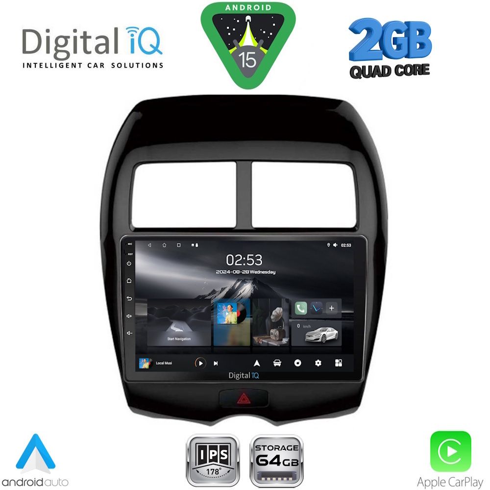 Βλησαρούλης Car Center - DIGITAL IQ RSD 1430_CPA (10inc) MULTIMEDIA TABLET for MITSUBISHI ASX mod. 2009-2019 - PEUGEOT 4008 mod. 2012-2018
