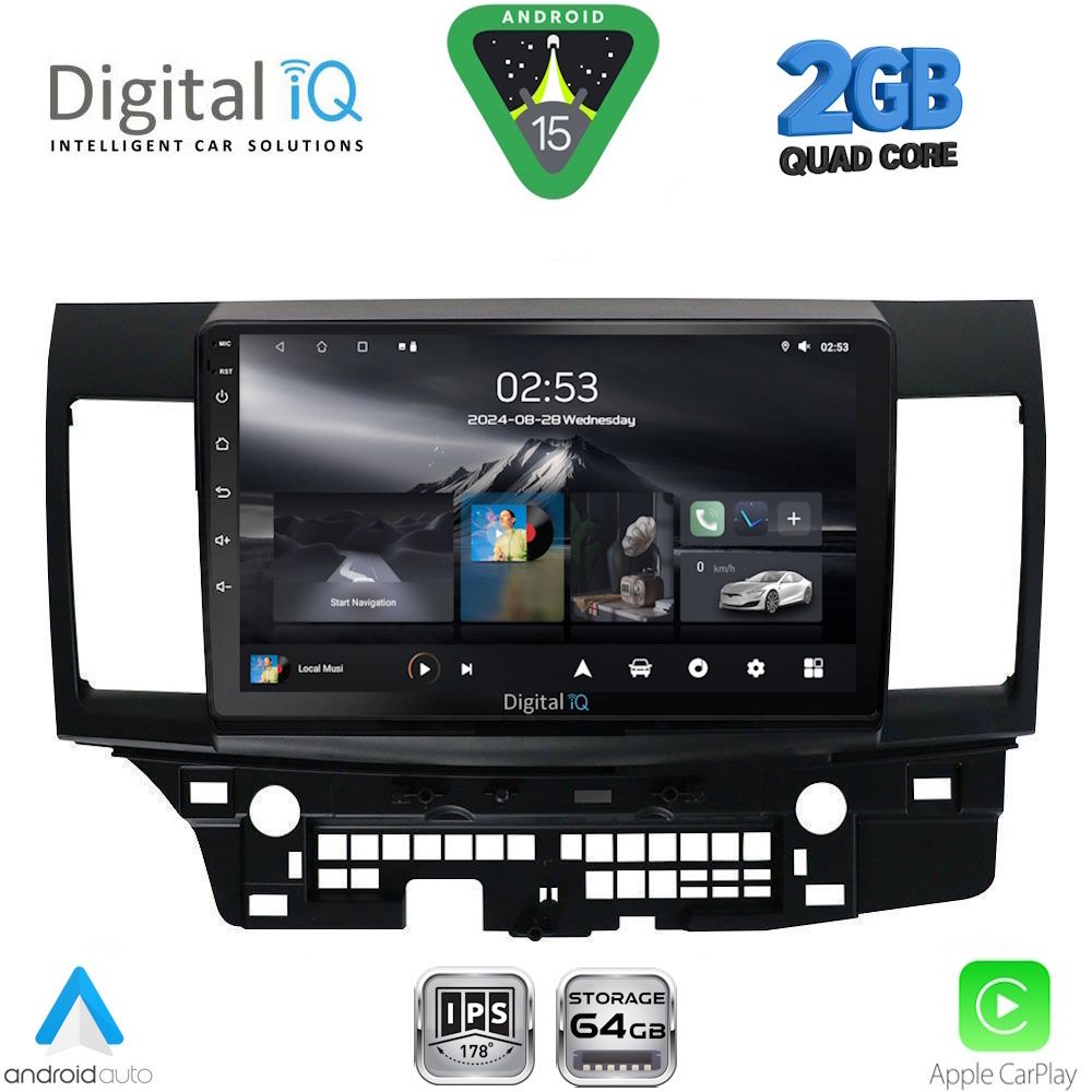 Βλησαρούλης Car Center - DIGITAL IQ RSD 1434_CPA (10inc) MULTIMEDIA TABLET for MITSUBISHI LANCER mod. 2008-2017