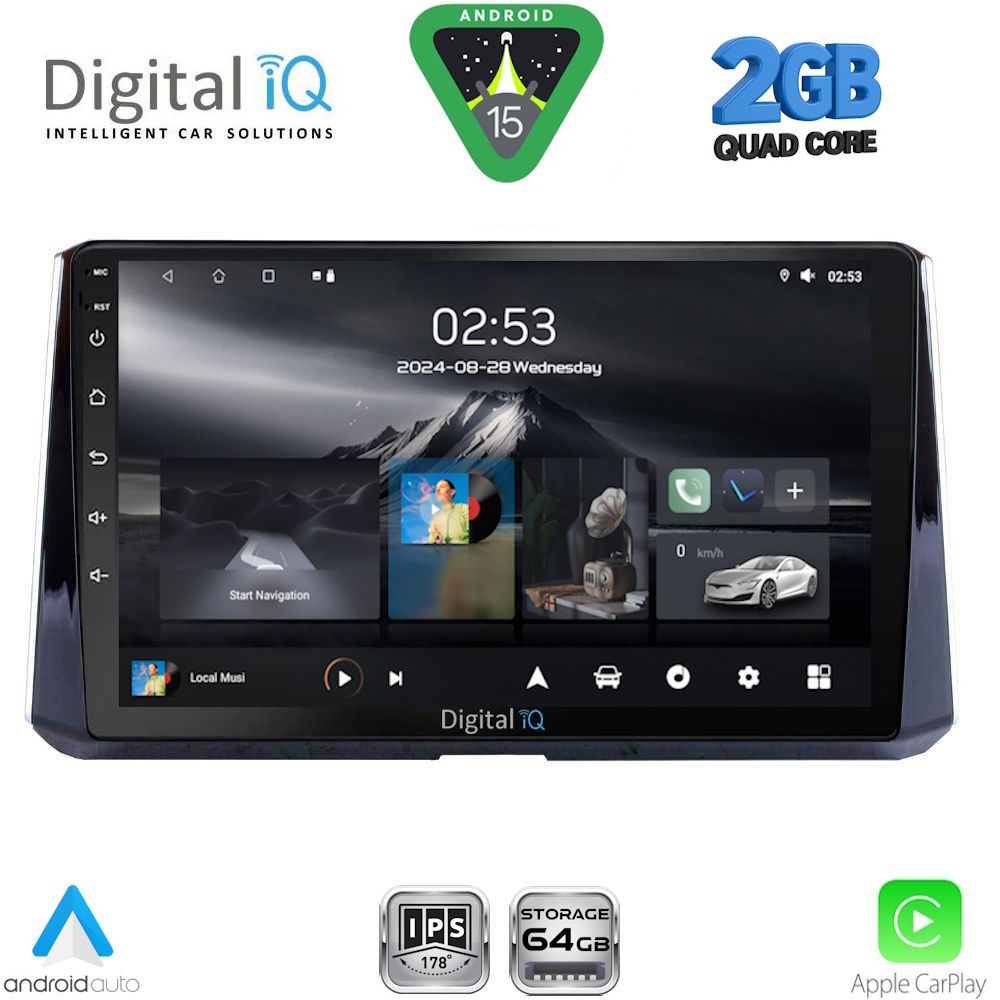 Βλησαρούλης Car Center - DIGITAL IQ RSD 1716_CPA (10inc) MULTIMEDIA TABLET for TOYOTA COROLLA mod. 2019-2026