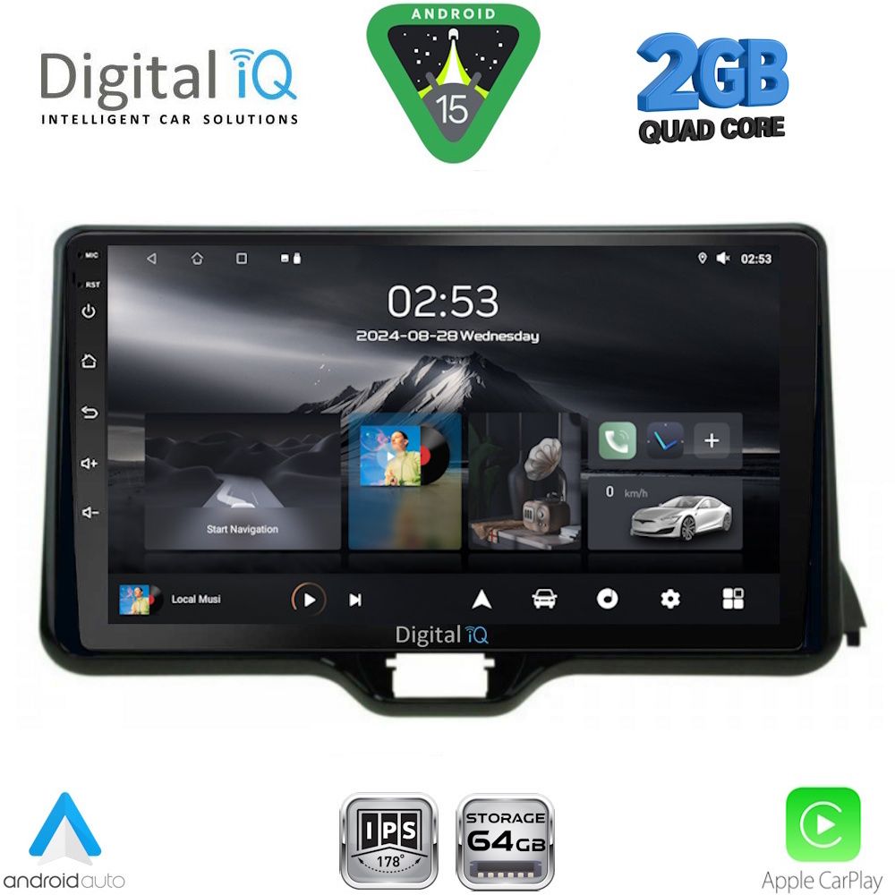 Βλησαρούλης Car Center - DIGITAL IQ RSD 1738_CPA (10inc) MULTIMEDIA TABLET for TOYOTA YARIS mod. 2020-2026 - MAZDA 2 mod. 2023-2026