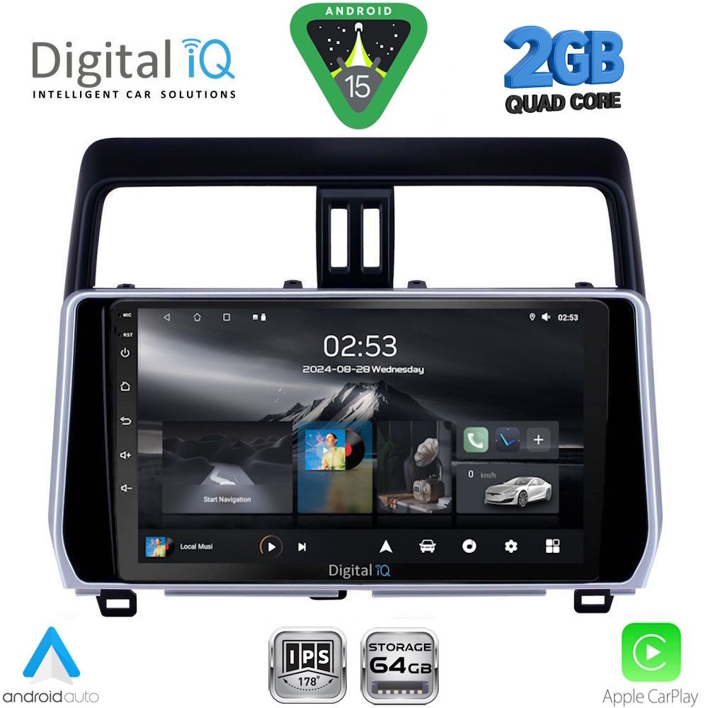Βλησαρούλης Car Center - DIGITAL IQ RSD 1739_CPA (10inc) MULTIMEDIA TABLET for TOYOTA LAND CRUISER mod. 2019-2023