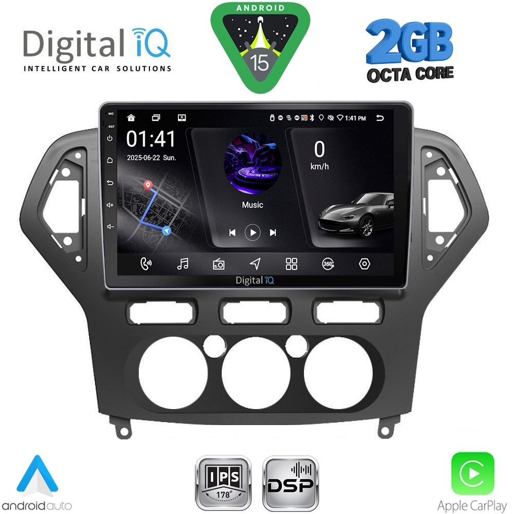 Βλησαρούλης Car Center - DIGITAL IQ RSF 4162_CPA A/C (10inc) MULTIMEDIA TABLET for FORD MONDEO mod. 2007-2011