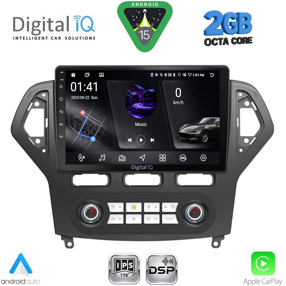 Βλησαρούλης Car Center - DIGITAL IQ RSF 4162_CPA CLIMA (10inc) MULTIMEDIA TABLET for FORD MONDEO mod. 2007-2011