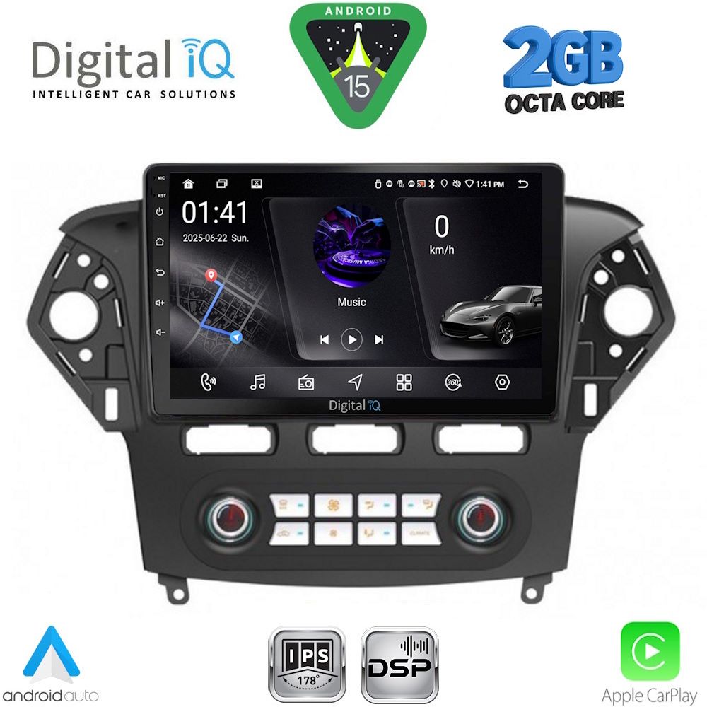 Βλησαρούλης Car Center - DIGITAL IQ RSF 4163_CPA CLIMA (10inc) MULTIMEDIA TABLET for FORD MONDEO mod. 2011-2013
