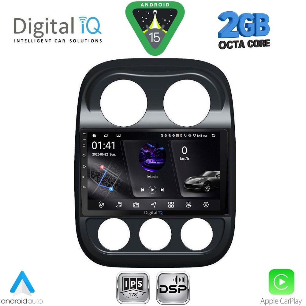 Βλησαρούλης Car Center - DIGITAL IQ RSF 4277_CPA (10inc) MULTIMEDIA TABLET for JEEP COMPASS - PATRIOT mod. 2007-2016
